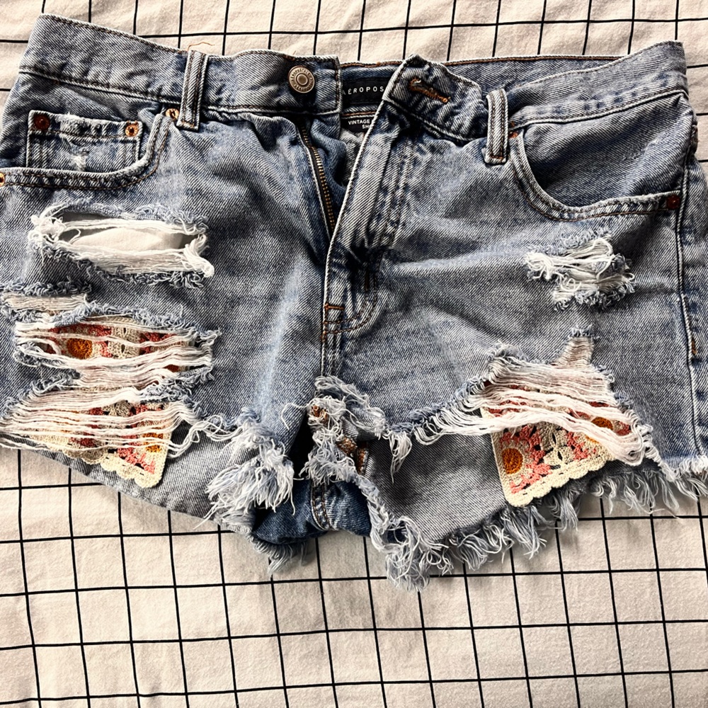 aeropostale vintage high rise shorty shorts